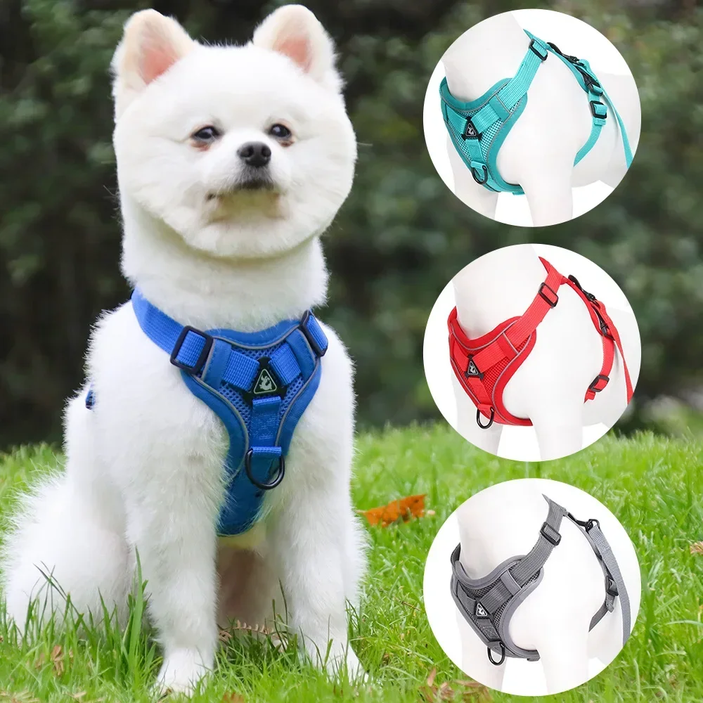 Dog Harness Leash Set Adjustable Pet Harness Vest For Small Large Dog Cat Reflective Mesh Puppy Cat Chest Strap Dog Accessories Dog Harness Leash Set Adjustable Pet Harness Vest For Small Large Dog Cat Reflective Mesh Puppy Cat Chest Strap Dog Accessories