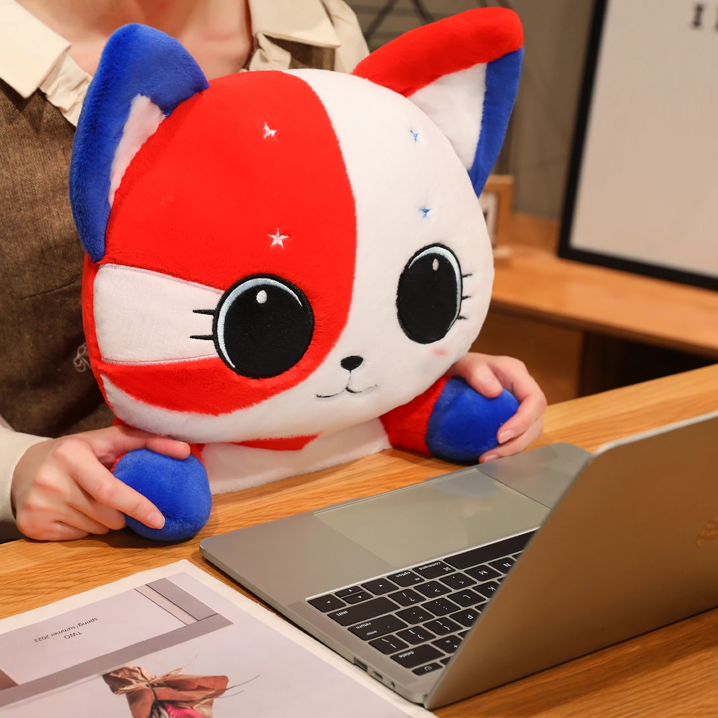 Hot Exquisite Flower Cat Plush Toy Cute Cartoon Plush Doll Room Decoration Birthday Surprise Gift for Boys and holiday Girls