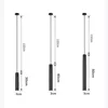 LED Track Light Spot Lights COB Rail Lamp 220V 110V 5W LED Ceiling Pendant Lights Clothing Shop Bar Hanging Decor Lighting 6