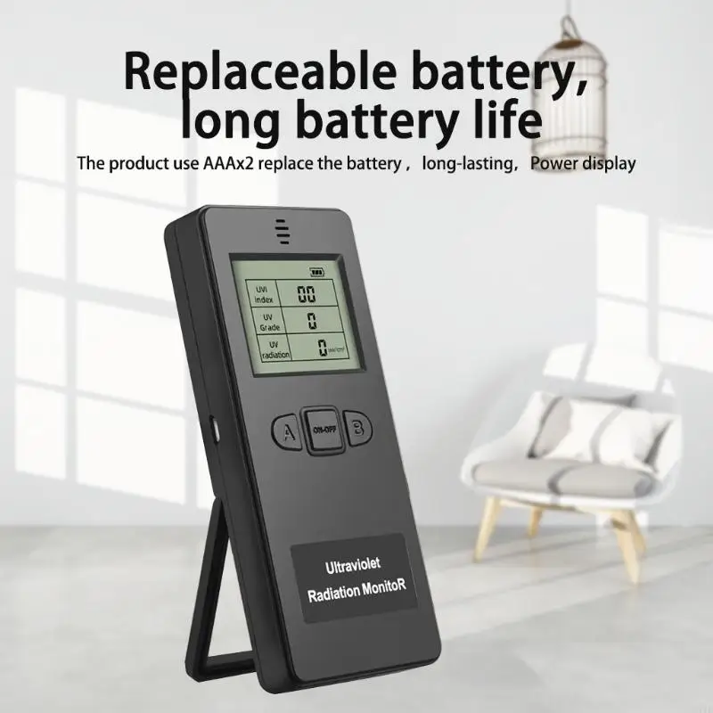 34YF Measuring Solar Light Radiations Portable UV Intensity Meter UV for Sun Light Strength Tester Handheld Digit