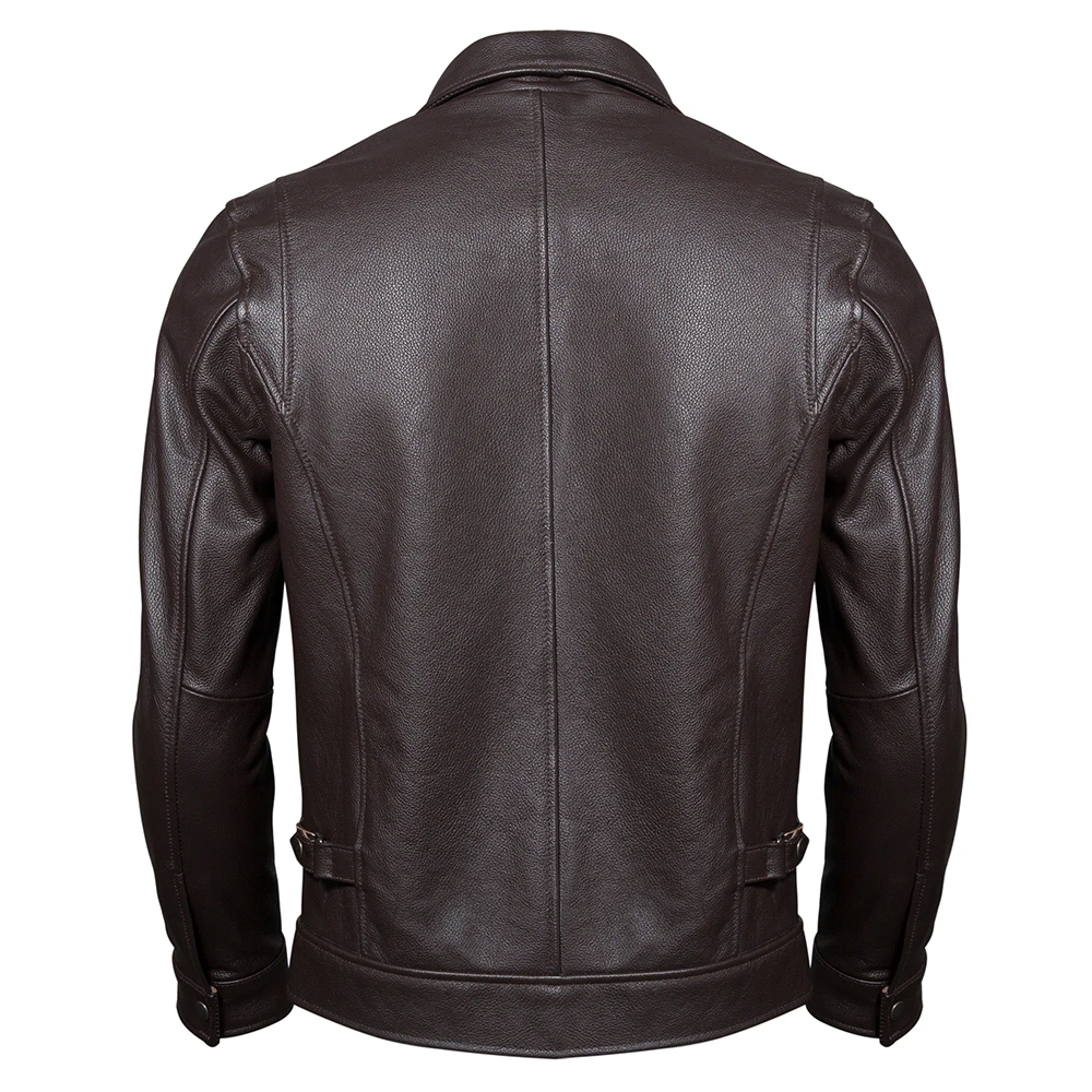 Men Leather Jacket 100% Real Cowhide Black Brown Men's Genuine Leather Coat Male Skin Clothing Autumn Spring Asian Size M601 men leather jacket
