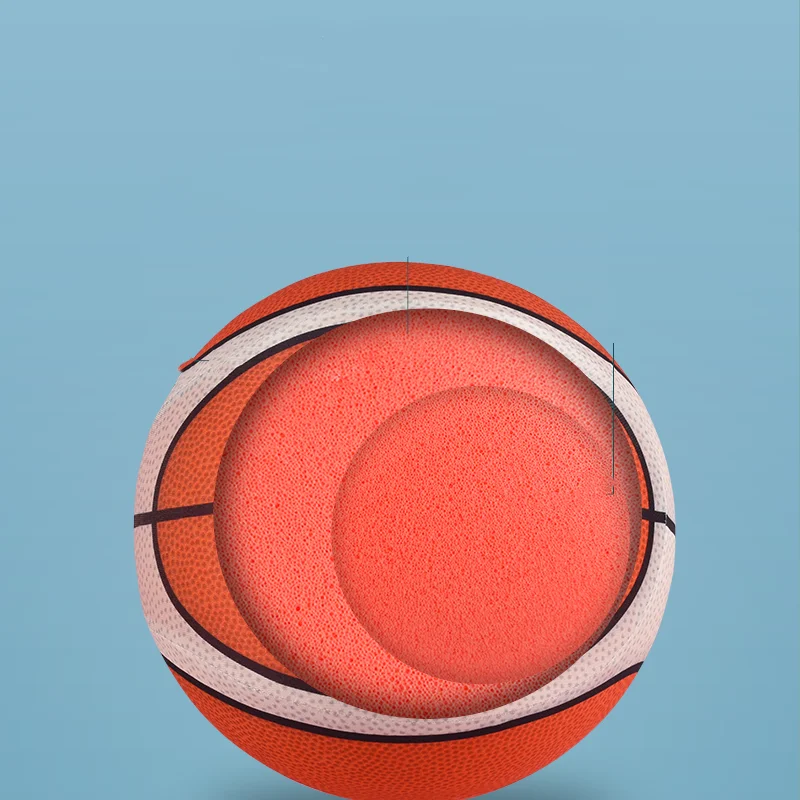 Bouncing Mute Silent Basketball Squeezable Mute Bouncing Basketball Indoor Silent Ball Foam Cloth Wrapped Package