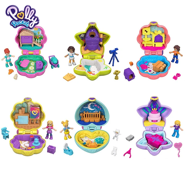 NEW Polly Pocket Fashion Game Board Tin Box Puzzle Dolls RARE Beach Playset  HTF