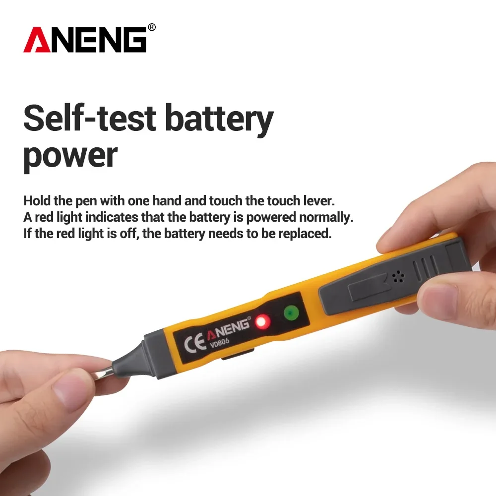 ANENG VD806 AC/DC Voltage Tester Vape Pen Battery Current Non Contact Voltage Detector Electrical Circuit Tester Led Pencils