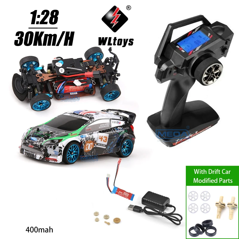 WLtoys K989 4WD Upgrade Metal Reinforce Hub Steering Cup Rally Car 30Km/H Mosquito Racing RC 1/28 V8/LCD Remote Control 5