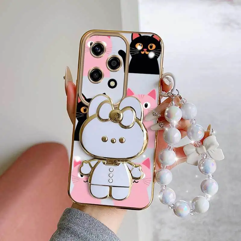 Lovely Heart Phone Case Set with Lanyard and Stand