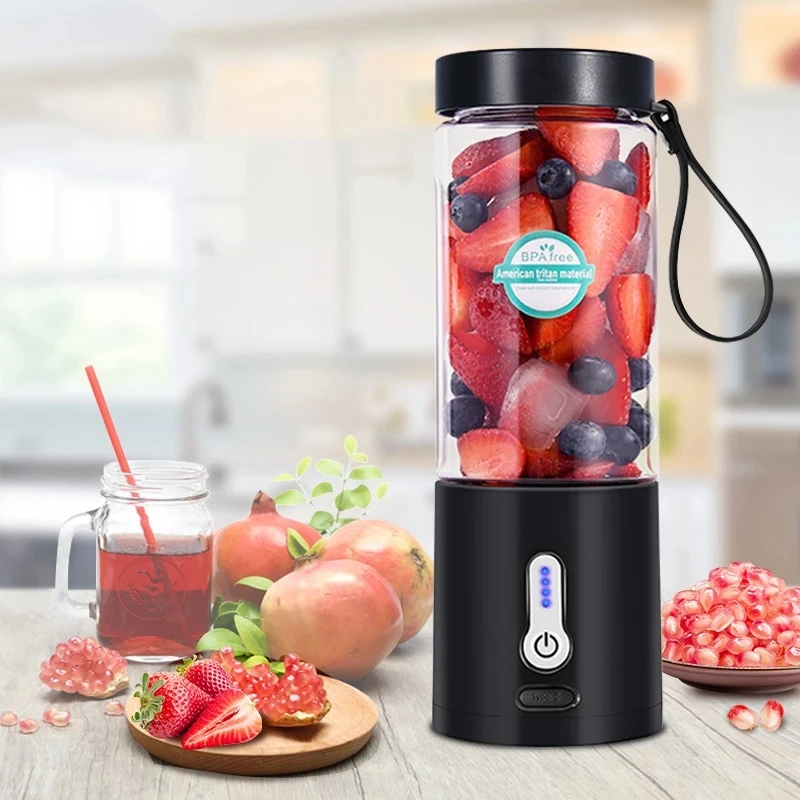 

6 Blades Portable Electric Fruit Juicer USB Charging Juicers Machine Milkshake Mixer Automatic Smoothie Blender Ice Crush Cup