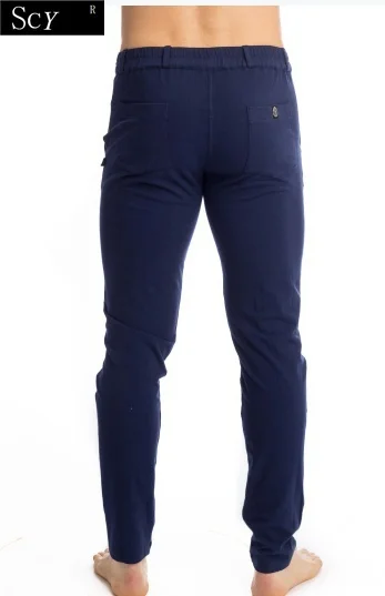 Men's home service functional button flip adult pajamas one-piece pajamas leggings men's pants