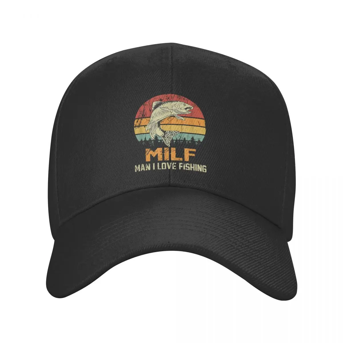 

Milf Man I Love Fishing Baseball Cap Men Women Personalized Adjustable Unisex Fisherman Fish Gift Dad Hat Outdoor Snapback Caps