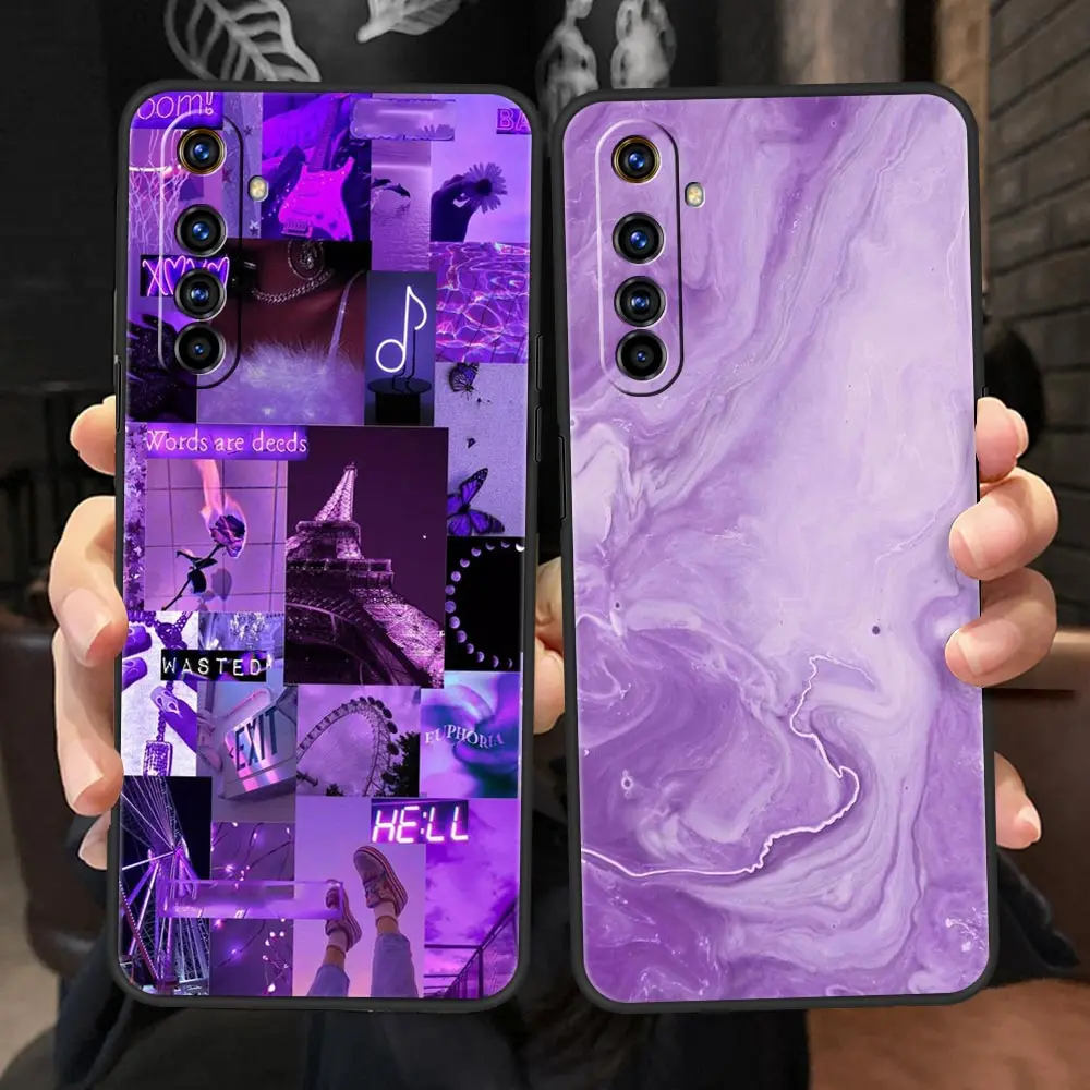 Per Realme 10 9 8 5G 7 6 Gt2 Pro Plus Custodia Per Telefono 9I 8I C21 C11 C25 C35 Gt Neo 2 3T Soft Black Cover Infinity On Purple Coque