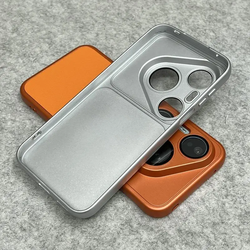 Vegan Leather TPU Soft Silicone Phone Case with Camera Protection