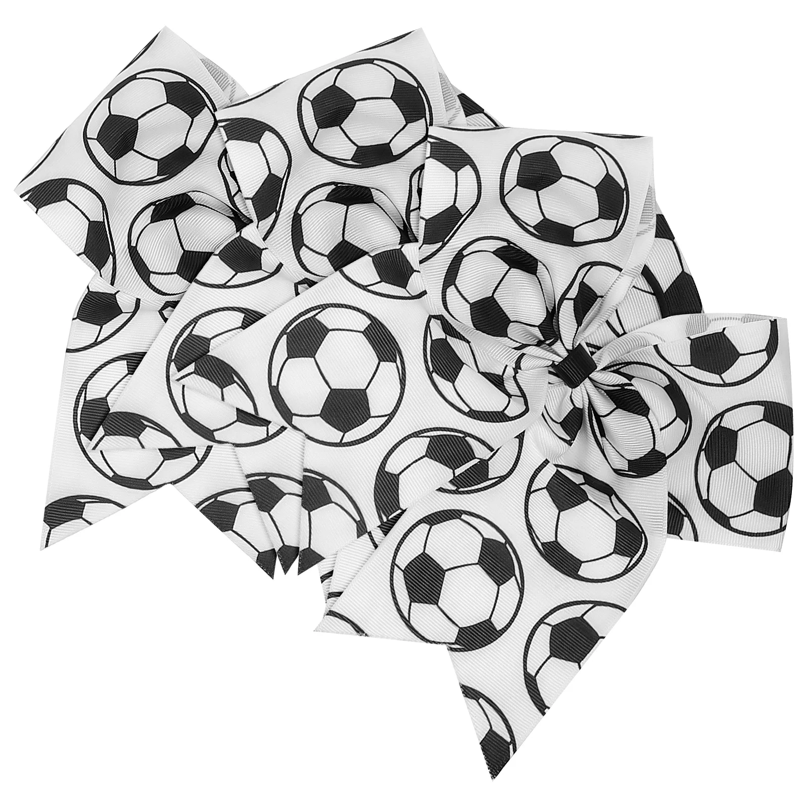 3 Pcs Football Children's Hair Tie Soccer Accessories Ties with Bows Rings for Women Toddler Headband 3