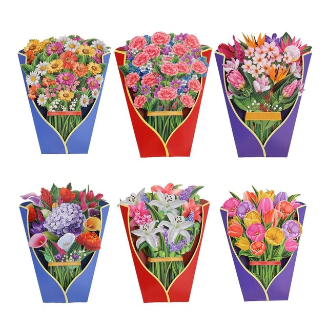 Pop Up Flower Bouquet Card