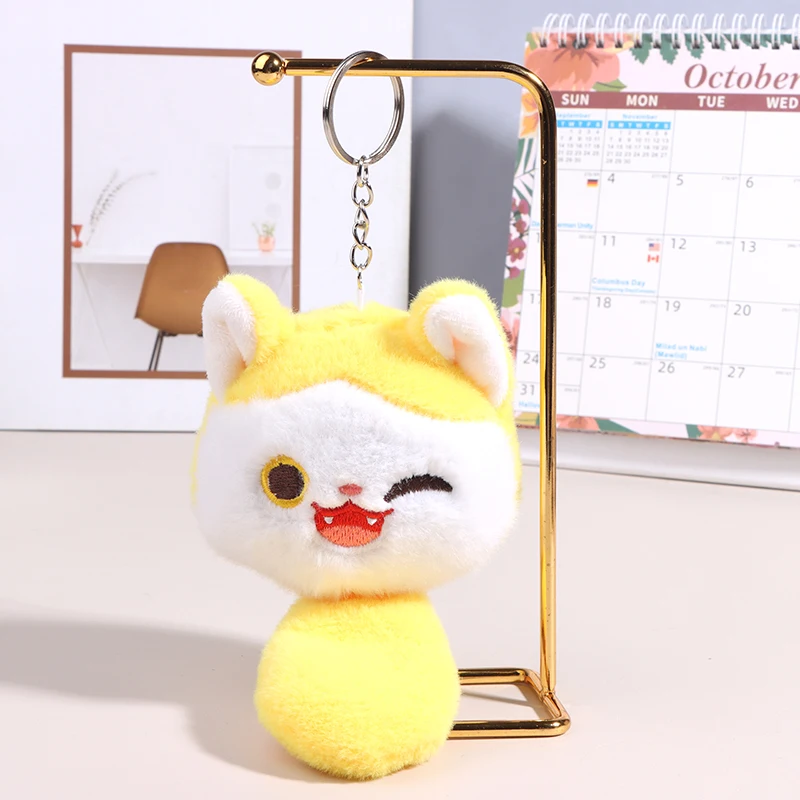 Jouet Décoratif Mignon Porte-Clés Peluche Chat Mignon - Jouet Doux 10cm | Décoration Sac, Voiture, Cadeau Enfant Décoration Sac Voiture