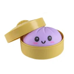 Colorful Cute Dumpling Squishies - Slow Rising Stress Relief Fidget Toy (With steamer basket)