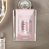 Bathroom Wet Wipes Holder, Refillable and Hygienic, Convenient Wall Mount with Adhesive Pads, Clear Designs K2WE 2