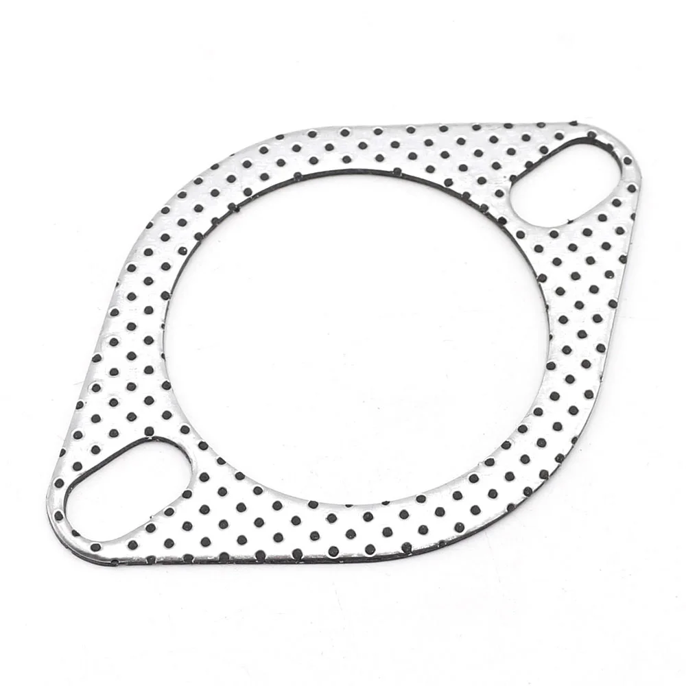 Exhaust gasket CNSPEED 63mm Aluminum 2.5 inch Car Engine Exhaust Gasket Downpipe Flange Universal Exhaust Pipe Gasket 5pcs/Lot