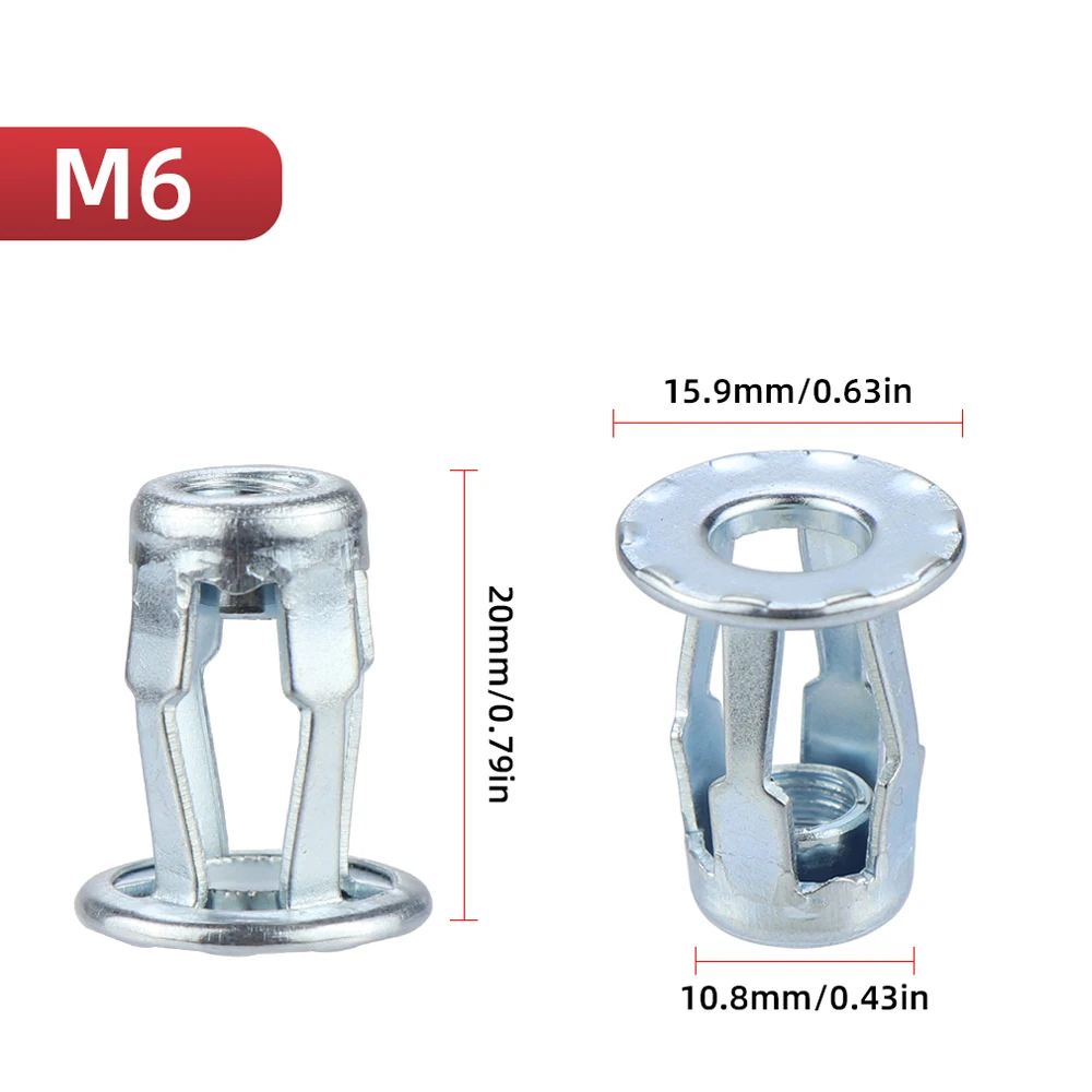 Description Picture 4 of item10pcs/20pcs M4 M5 M6 M8 Jack Nuts Expansion Clamp Petal Rivet Lock Nut Bolt Hollow Wall Iron Aluminum Rivets Riveter Fixed