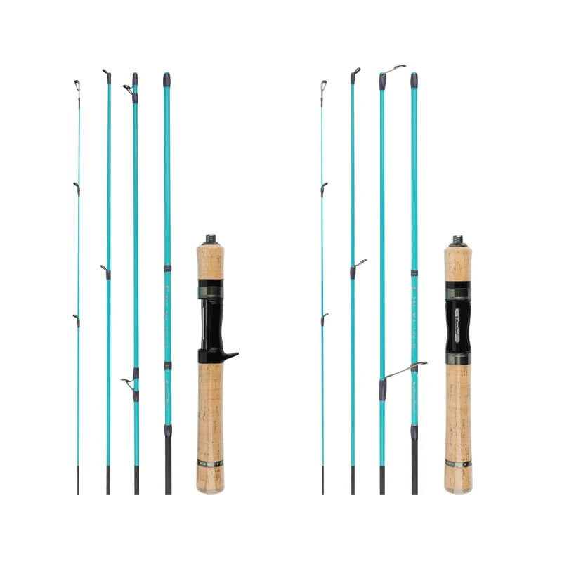 Yumingchu Ultra-Light Carbon Fiber Travel Fishing Rod - Blue, 5-Section, Compact Design