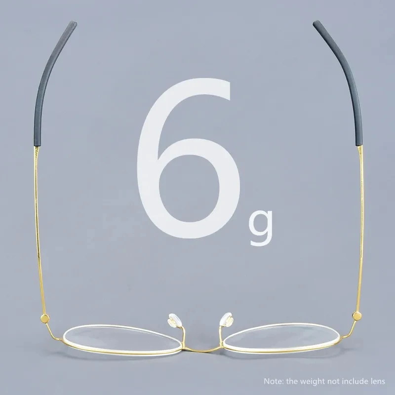 Brillengestell, klassisch, rund, für Herren und Damen, Titan, TT Air-Brille, Markendesign, Gafas, 6 g, leichter dünner Rand, Dänemark, keine Schrauben – Detail 5