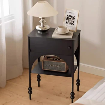 Vintage Luxury Nightstand – Compact Bedside Storage Table 1