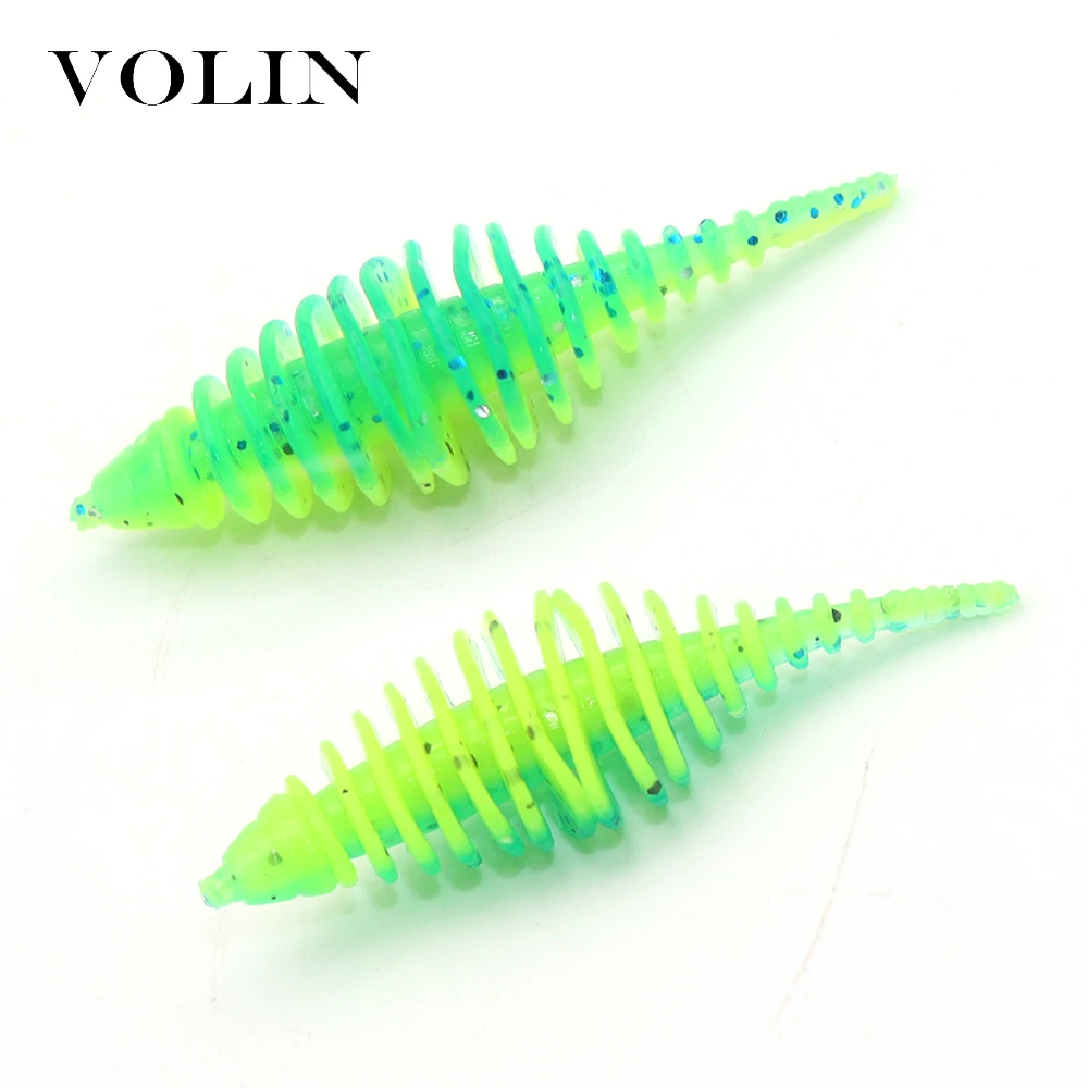 

VOLIN NEW 10pcs Carp Fishing Lure 35mm 0.6g Silicone Bait Rubber Artificial Fake Bait Fishing Baits Shad Wobblers Swimbait