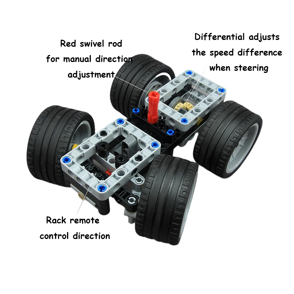 MOC základní auto podvozek differentials podpora motorový otřes kouzelný suspenze změna stavba bloků sportovní auto modifications