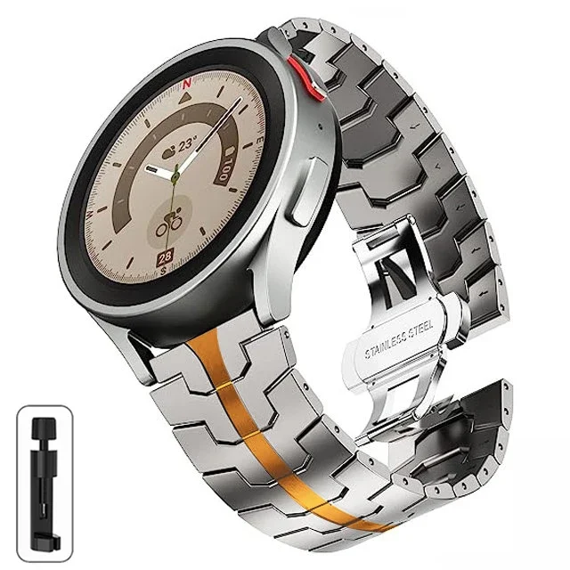 Premium Stainless Steel Watch Strap - Elegant and Durable Replacement Band, 20mm/22mm