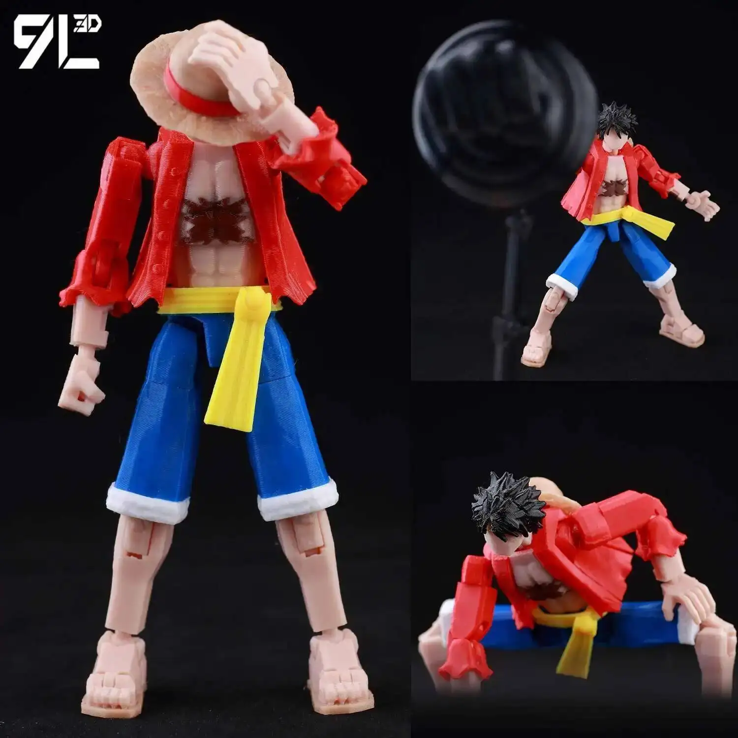 9L3D Printed Anime One Piece Naruto Demon Slayer Dummy13 Lucky T13