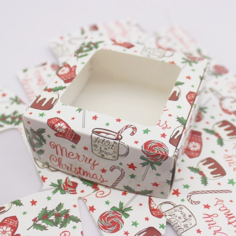 10 Stück Heiß begehrte Geschenkboxen mit Fenster, Papier-Süßigkeitenboxen, Kuchensets, Zubehör für Hochzeiten und Familienfeiern – Detail 17