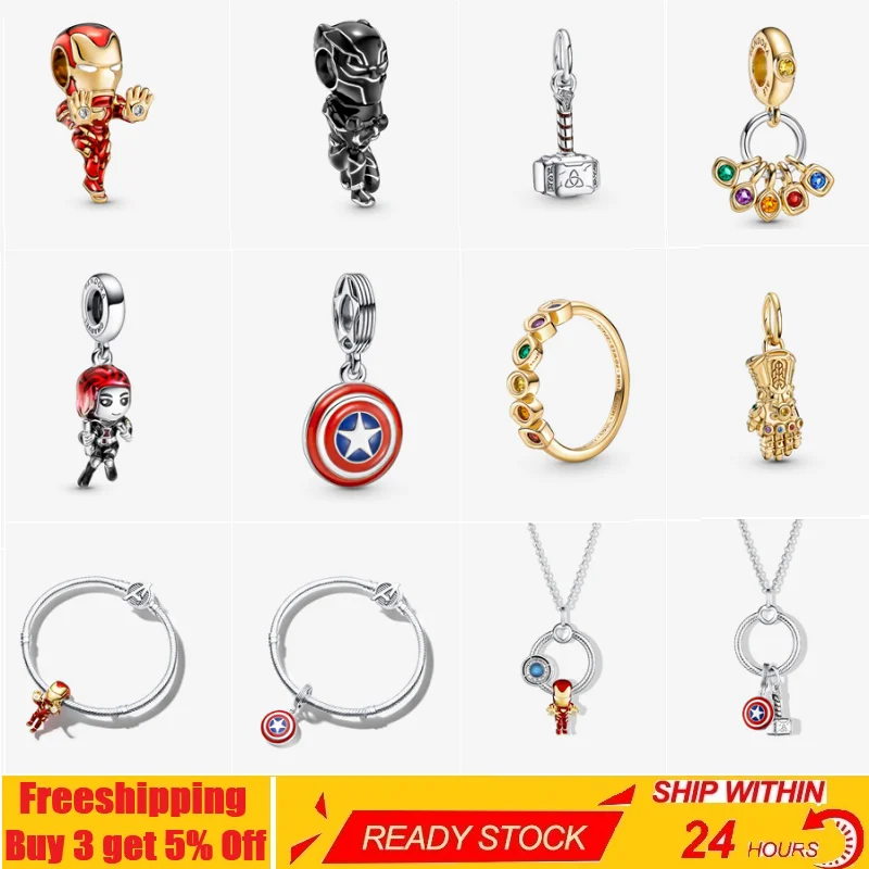 Charms de de ley 925 para mujer, abalorio de Disney, Marvel, Star Wars, compatible con pulsera Pandora Original, joyería DIY, novedad de 2022 - AliExpress