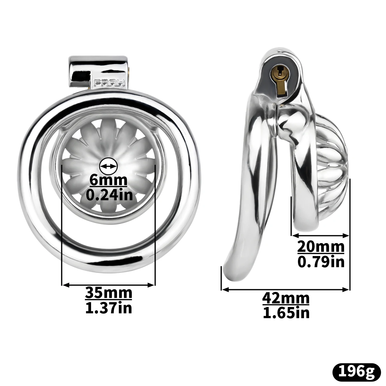 FRRK Detachable Urethral Inverted Metal Male Chastity Cock Cage Penis Ring SM Gay Chastity Device Adult Sex Toy For Men Femboy