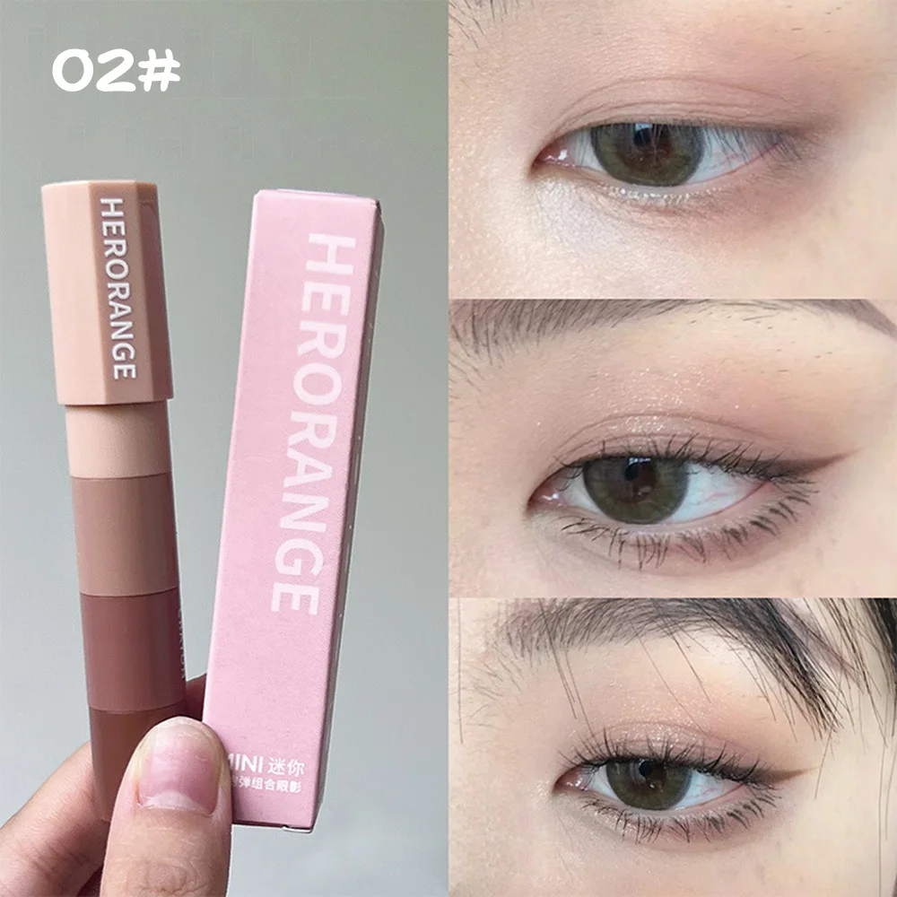 Eyeshadow Pen Mini Cannonball Four-color High-gloss Matte Pearlescent