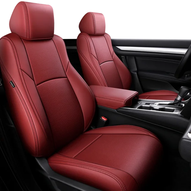 Custom Fit Car Accessories Seat Covers For 5 Seats Full Set Leather Specific For Honda Civic CRV