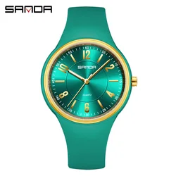 Elegant Quartz Watch with Large Dial - Unisex Lightweight Waterproof Timepiece with Luminous Display (Green)