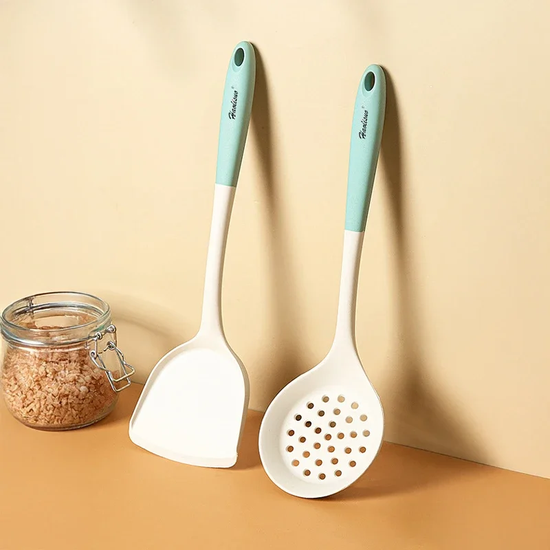 Silicone Kitchen Utensil Set with Non-Stick Pans Silicone Spatula Soup Ladle Slotted Spoon Cooking Tools for Kitchen