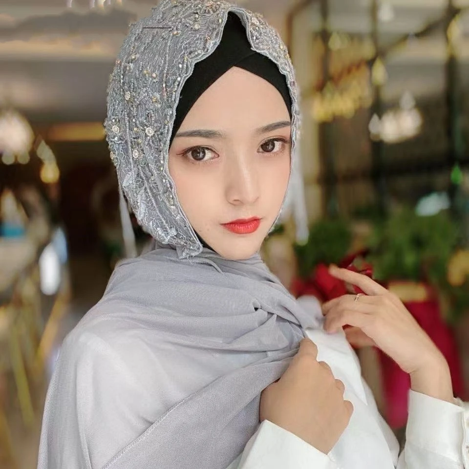 

Freeshipping Hijab Muslim Women Shawl Headscarf Luxury Tassels Chiffon Scarf Malaysia Prayer Kufi Islam Saudi Arabia Fashion