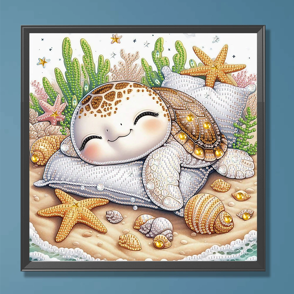 5D DIY Partial Special Shaped Drill Diamond Painting Sea Turtle Art Decor