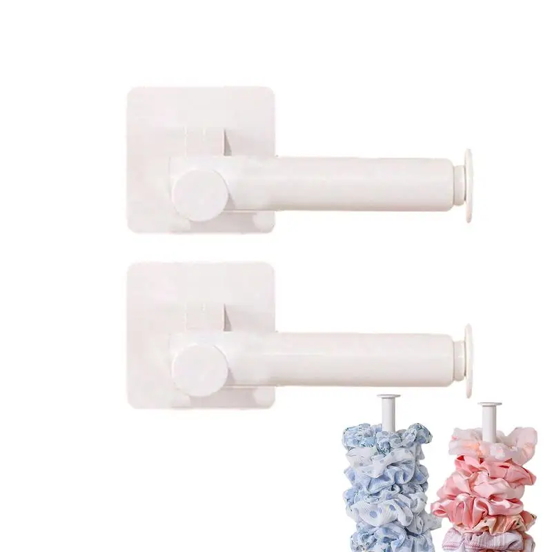 

Wall Hat Hooks Retractable Hook 2pcs Fashion Adjustable Wall Hooks Storage Rack Stable Space-Saving Adhesive Hanger For