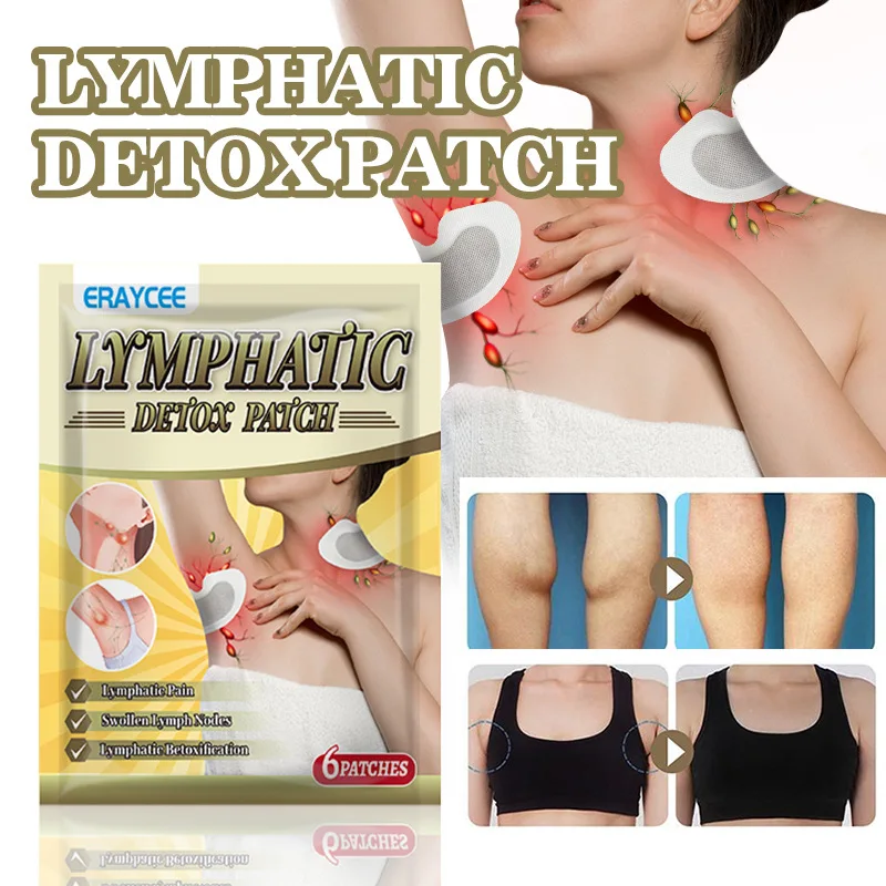 ERAYCEE Lymph Patch for Underarm Stickers Ear Node Patch Neck Anti-Swelling Lymph Care Lymphatic Detox