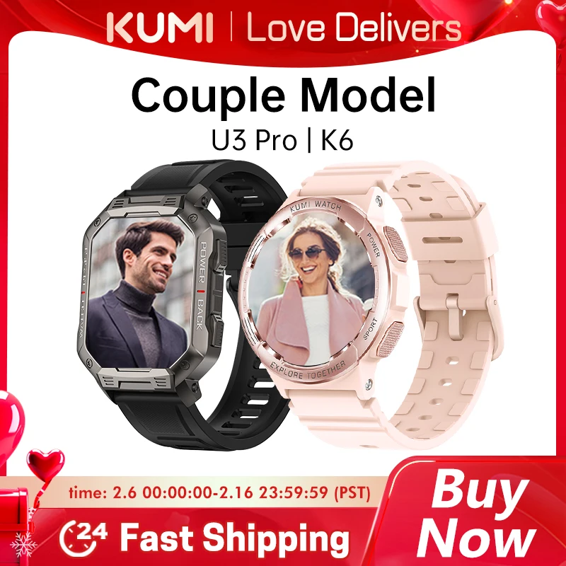New Kumi Smart Couples Orologi Nfc Smartwatch Bluetooth Call Life Waterproof 100 + Sport Heart Rate Per Uomo Donna Spedizione Gratuita