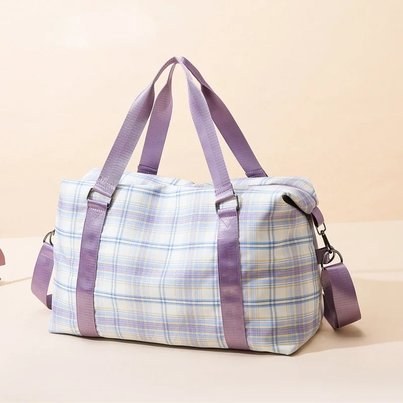 Foldable Travel Tote Short Tour Weekender Sport Gym Duffel Bag Water Proof Luggage Bag Large Capacity Women Yoga Shoulder Bag