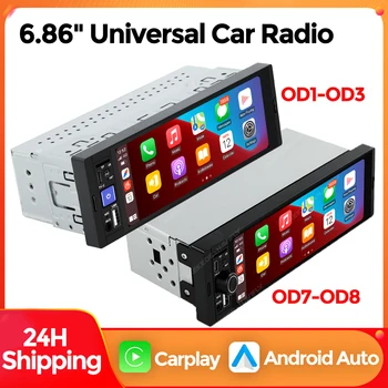 MEKEDE 6.86 Inch 1Din Carplay Android Auto Car Radio Multimedia Video MP5 Player With BT FM Stereo USB Type-C Plug Autoradio 1