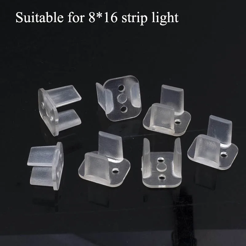 50pcs/set Plastic LED Neon Strip Light Fixed Clip 6/8/12mm