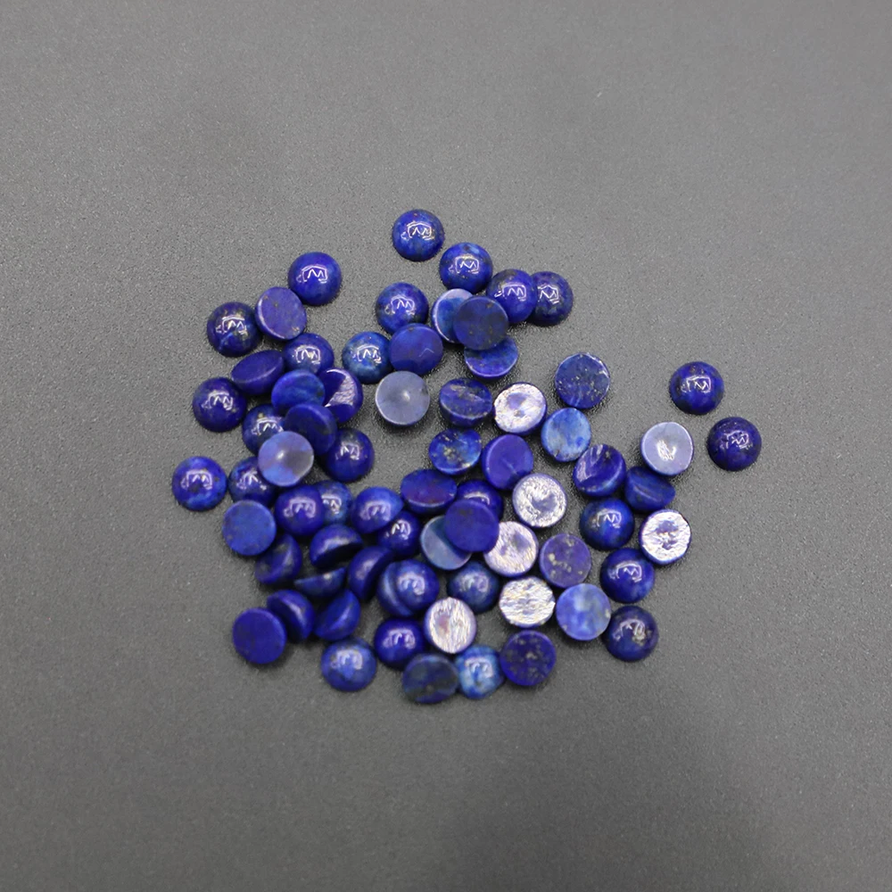 5MM Fashion Natural Stones Round Cabochon Amazonite Rhodochros Amethyst Lapis Lazuli Beads For DIY Jewelry Accessories Wholesale