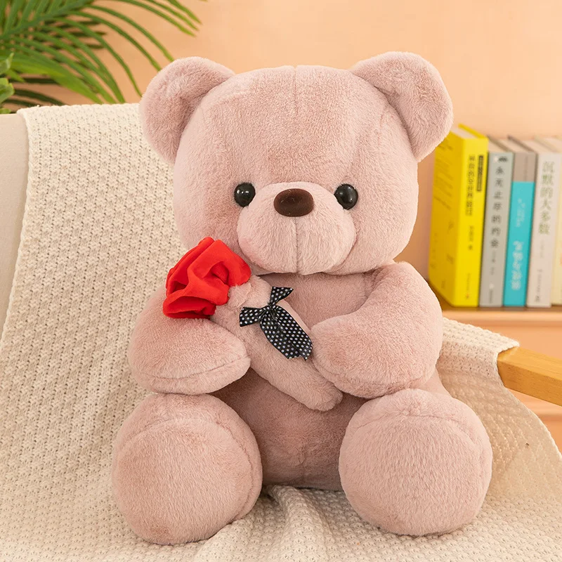 Walentynki róże miś pluszowe zabawki dla dziewczynek pluszowe niedźwiedź lalki