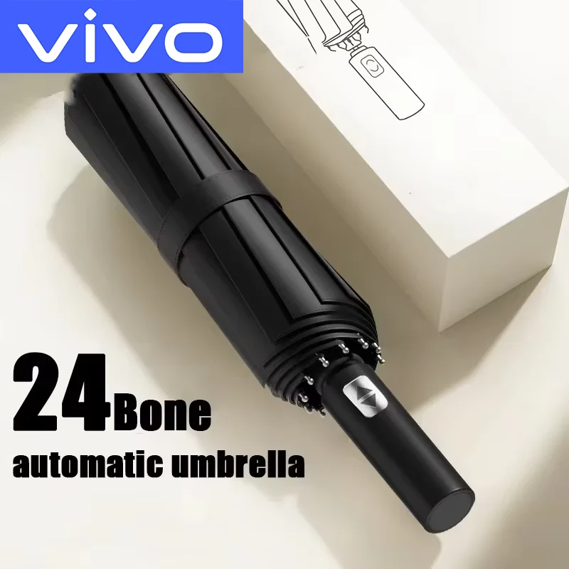 VIVO 24-Bone Fully Automatic Folding Umbrella with SPF50+ UV and Wind Protection