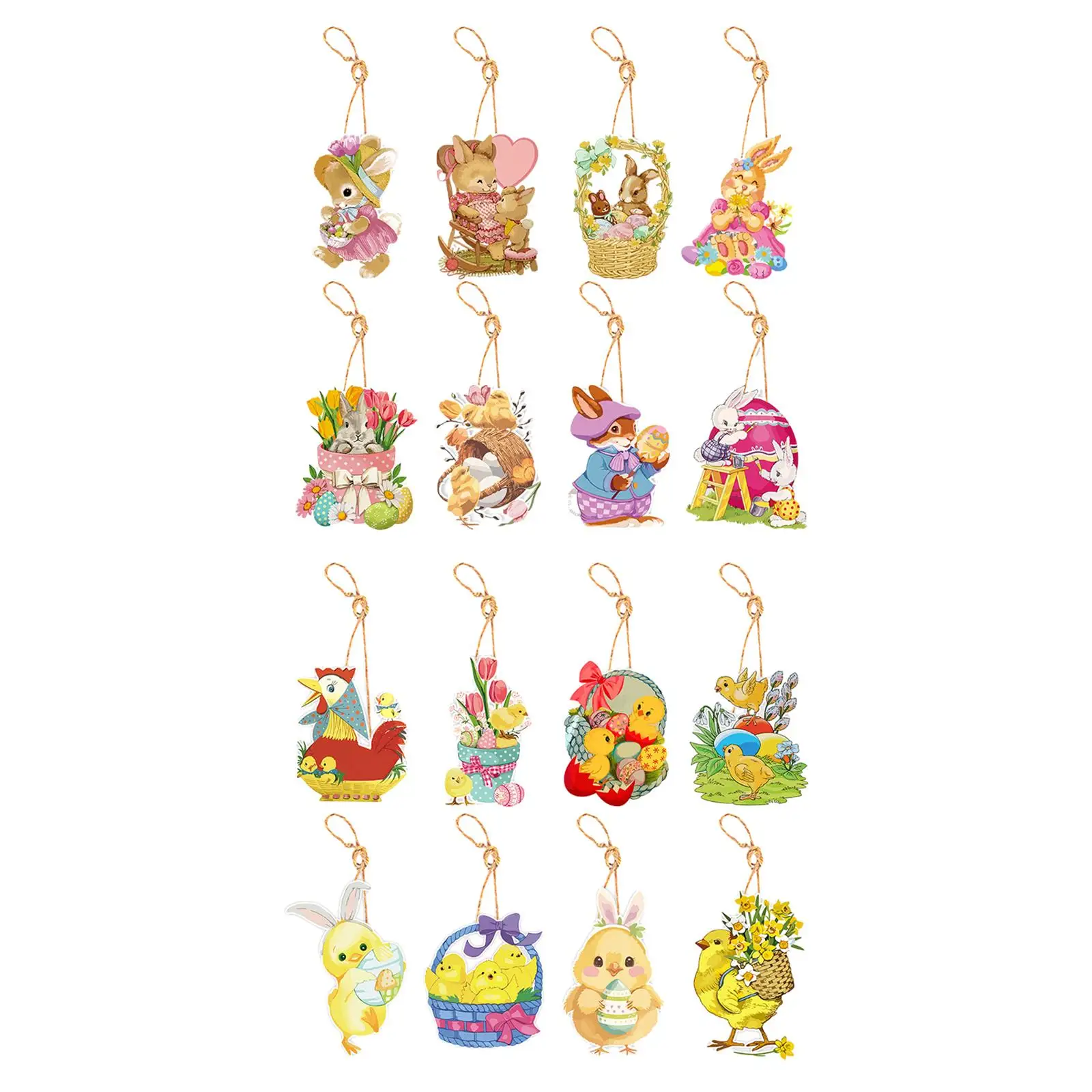 

8 шт., пасхальные украшения, подвесные украшения в виде мультяшных героев