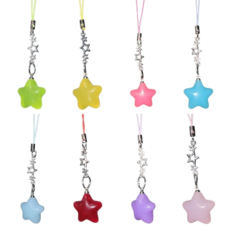 

Colorful Five-Pointed Star Alloy Pendants Tags for DIY Jewelry Making Keychain Tassels Necklace Crafts Making Supplies