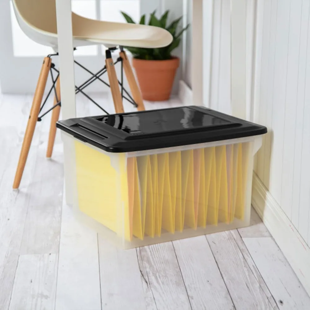 File Box, Stackable Storage Bin with Lid 5